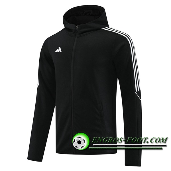 Veste A Capuche Adidas Noir/Blanc 2023/2024