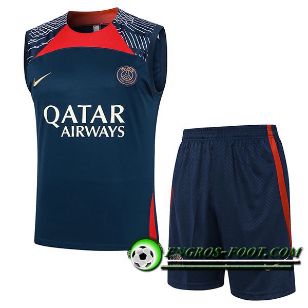 Ensemble Training Debardeur + Shorts PSG Bleu Foncé 2024/2025