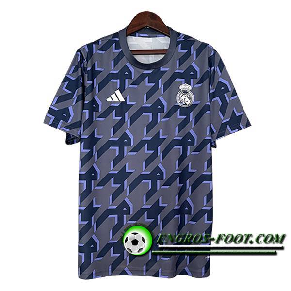 Training T-Shirts Real Madrid Gris/Bleu/Pourpre 2024/2025