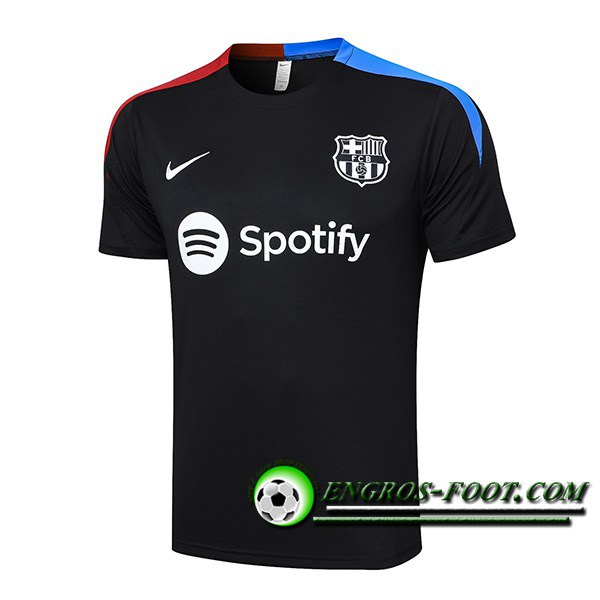 Training T-Shirts FC Barcelone Noir/Bleu/Rouge 2024/2025