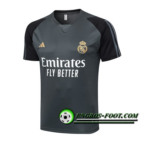 Training T-Shirts Real Madrid Gris/Noir 2024/2025