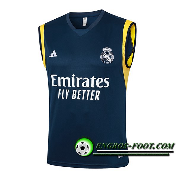 Training Debardeur Real Madrid Bleu/Jaune 2024/2025