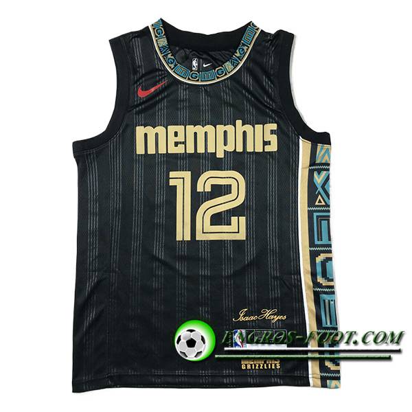 Maillot Memphis Grizzlies (MORANT #12) 2024/25 Noir/Brun