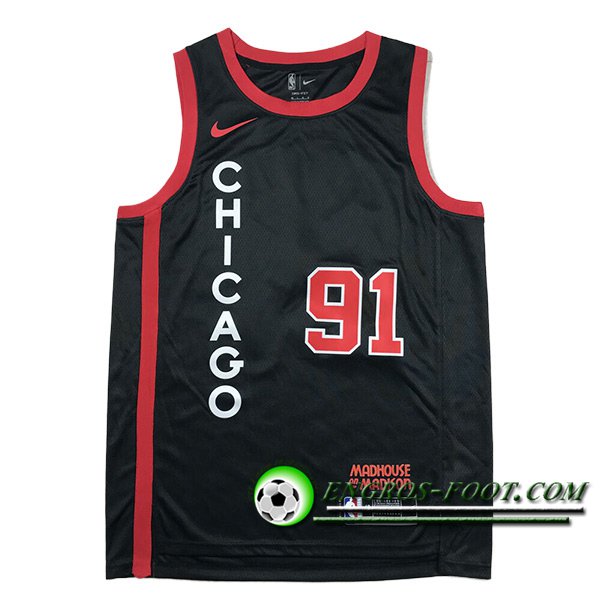 Maillot Chicago Bulls (ROOMAN #91) 2024/25 Noir/Rouge