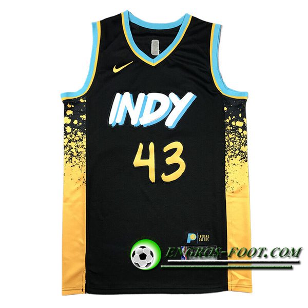 Maillot Indiana Pacers (SIAKAM #43) 2024/25 Noir/Jaune