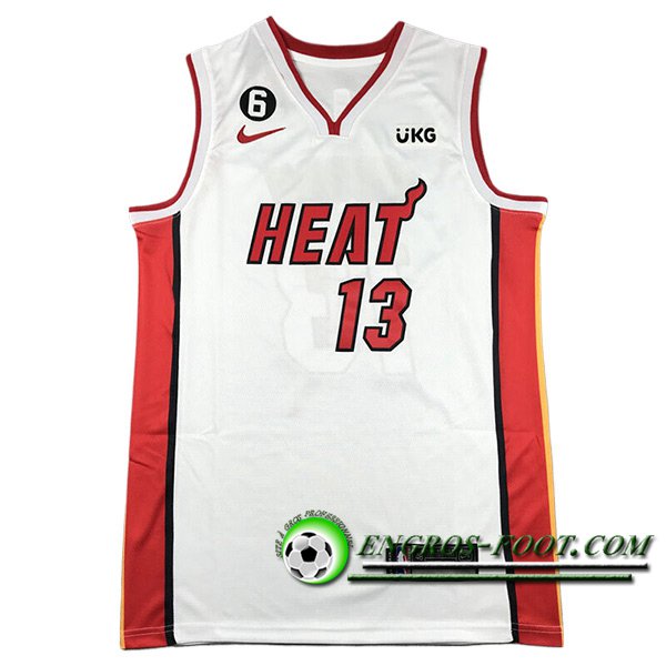 Maillot Miami Heat (ADEBAYO #13) 2024/25 Blanc/Rouge