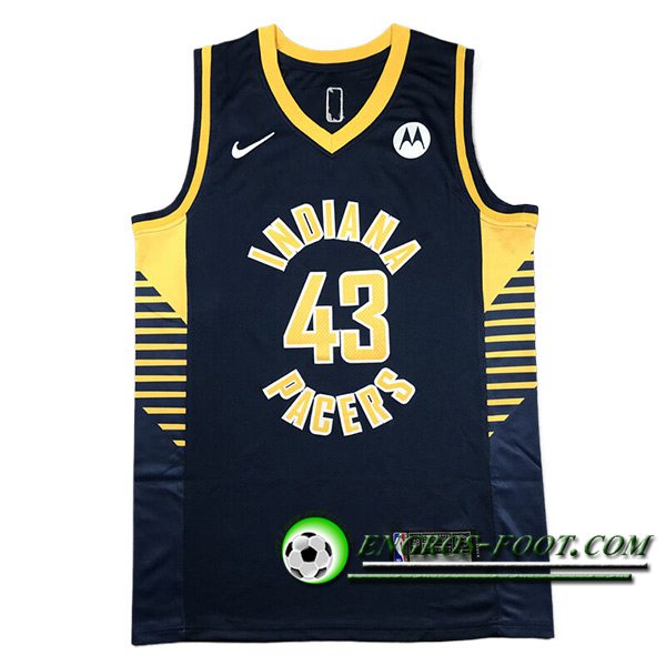 Maillot Indiana Pacers (SIAKAM #43) 2024/25 Noir/Jaune/Bleu