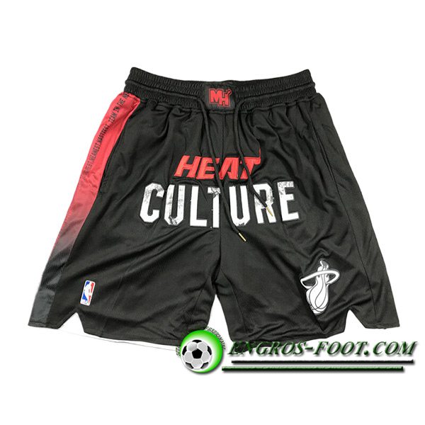 Shorts NBA Miami Heat 2024/25 Noir/Rouge