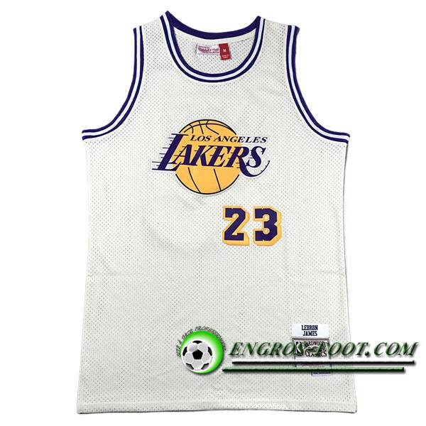 Maillot Los Angeles Lakers (JAMES #23) 2024/25 Blanc/Jaune/Bleu