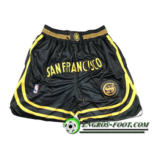 Shorts NBA Golden State Warriors 2024/25 Noir/Jaune