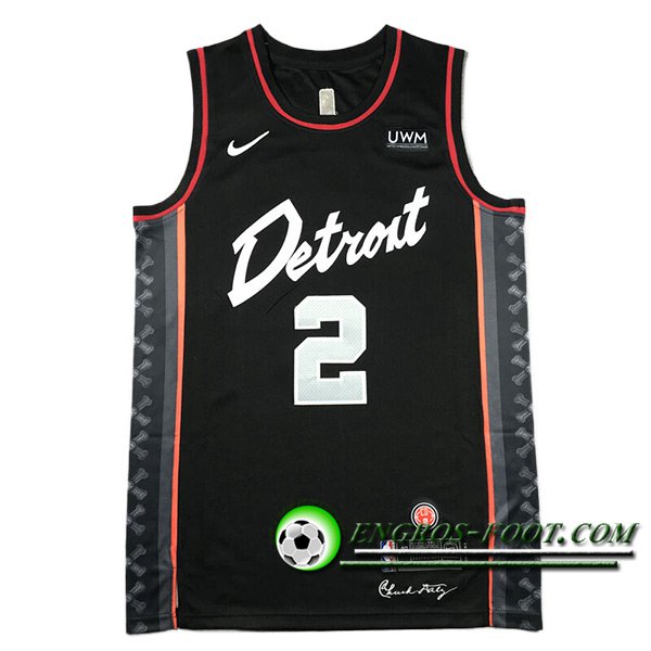 Maillot Detroit Pistons (CUNNINGHAM #2) 2024/25 Noir/Blanc/Orange