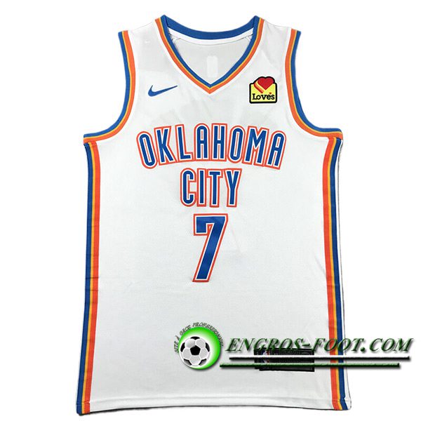 Maillot Oklahoma City Thunder (HOLMGREN #7) 2024/25 Blanc/Bleu/Orange