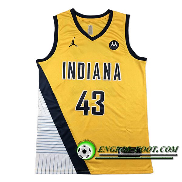 Maillot Indiana Pacers (SIAKAM #43) 2024/25 Jaune/Noir/Blanc