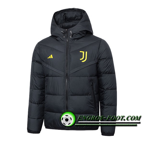 Nouveau Doudoune A Capuche Juventus Noir 2024/2025