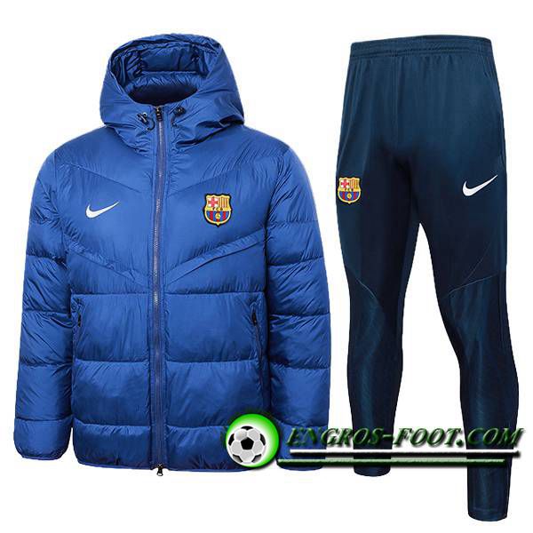 Ensemble Doudoune A Capuche FC Barcelone Bleu 2024/2025