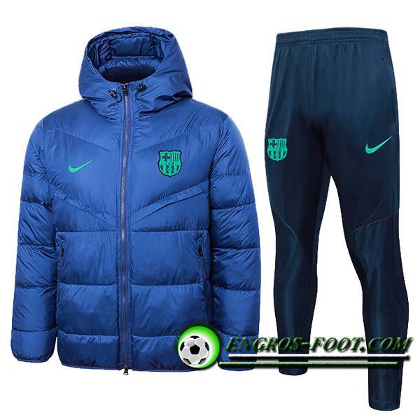 Ensemble Doudoune A Capuche FC Barcelone Bleu 2024/2025 -02