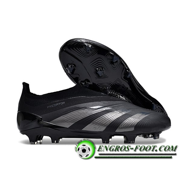 Adidas Chaussures de Foot PREDATOR ELITE LACELESS BOOTS FG Noir