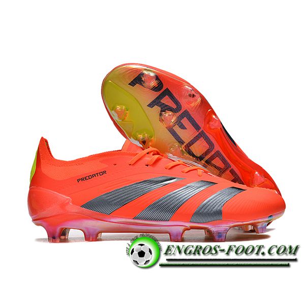 Adidas Chaussures de Foot Predator Elite FG Gris/Orange