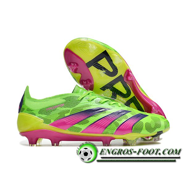 Adidas Chaussures de Foot Predator Elite FG Vert/Pourpre