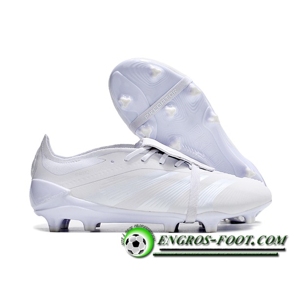 Adidas Chaussures de Foot Predator Elite Tongue FG Blanc