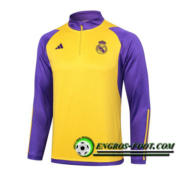 Sweatshirt Training Real Madrid Pourpre/Jaune 2024/2025