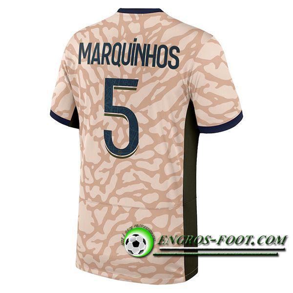 Maillot de Foot PSG (MARQUINHOS #5) 2023/2024 Fourth