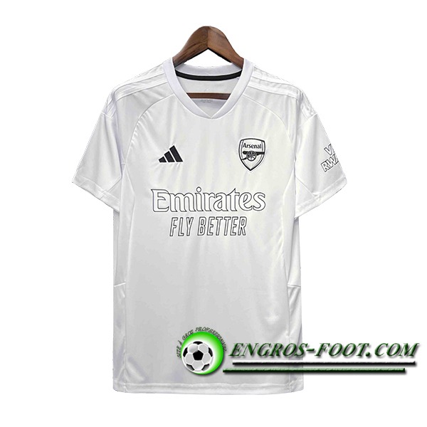 Training T-Shirts Arsenal Blanc/Noir 2024/2025