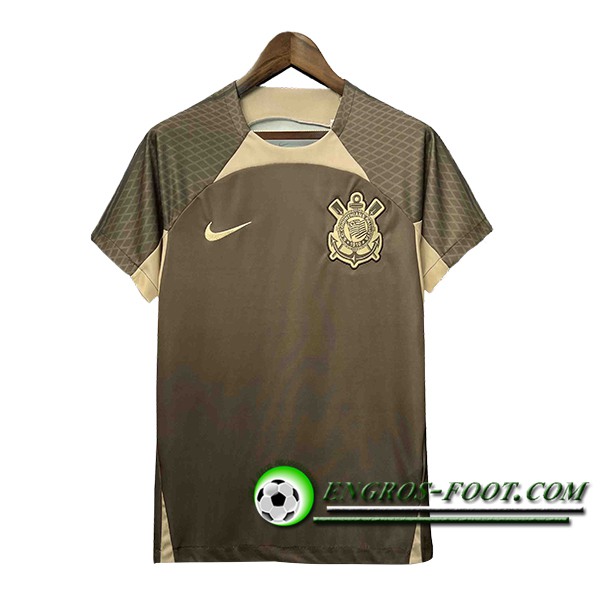 Training T-Shirts Corinthians Vert/Brun 2024/2025