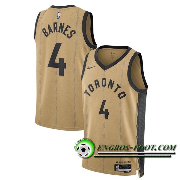 Maillot Toronto Raptors (BARNES #4) 2024/25 Noir/Gris