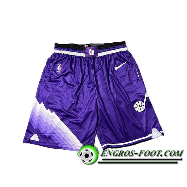 Shorts NBA Utah Jazz 2024/25 Pourpre/Blanc