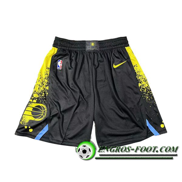 Shorts NBA Indiana Pacers 2024/25 Noir/Jaune