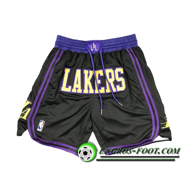 Shorts NBA Los Angeles Lakers 2024/25 Noir/Jaune/Pourpre