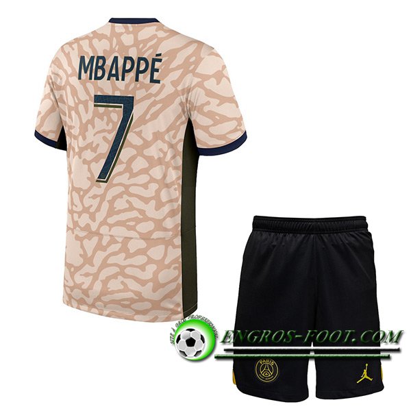 Maillot de Foot PSG (MBAPPÉ #7) Enfants 2023/2024 Fourth