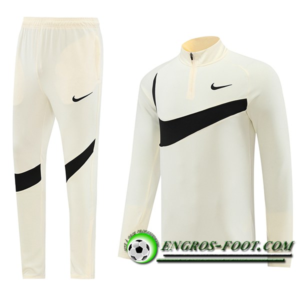 Ensemble Survetement de Foot Nike Beige/Noir 2024/2025