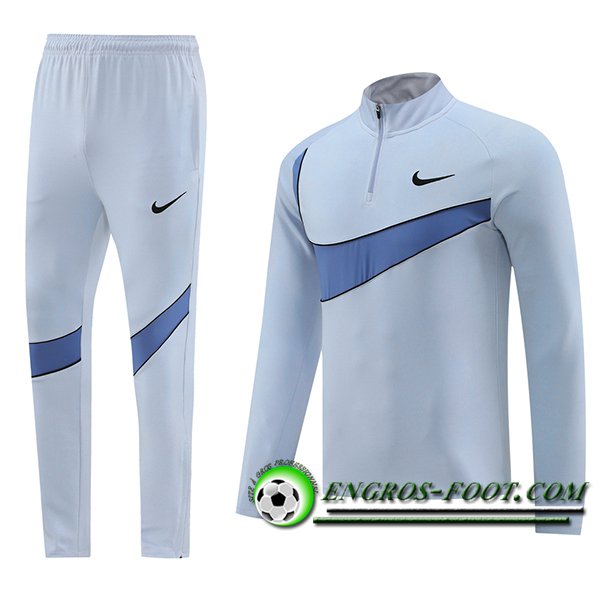 Ensemble Survetement de Foot Nike Gris/Bleu 2024/2025