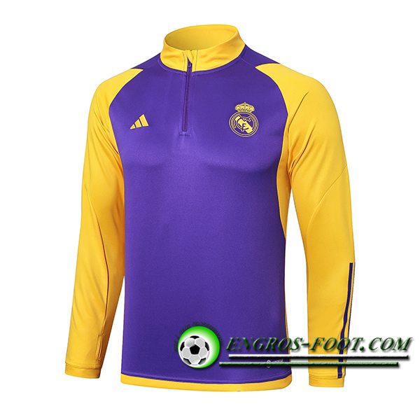 Sweatshirt Training Real Madrid Pourpre/Jaune 2024/2025