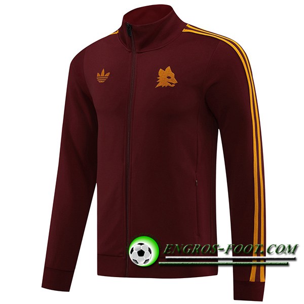 Veste Foot AS Roma Rouge/Jaune 2024/2025