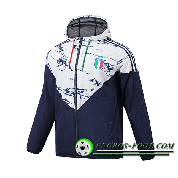 Coupe-Vent Italie Blanc/Bleu 2024/2025