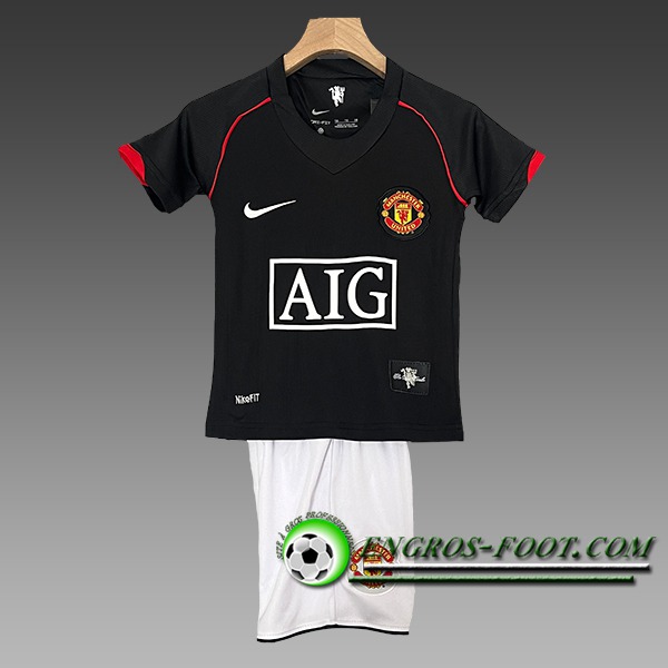 Ensemble Training T-Shirts + Shorts Manchester United Enfant Noir/Rouge/Blanc 2024/2025
