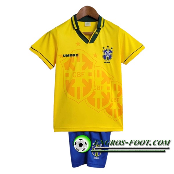 Maillot de Foot Bresil Retro Enfant Domicile 1994