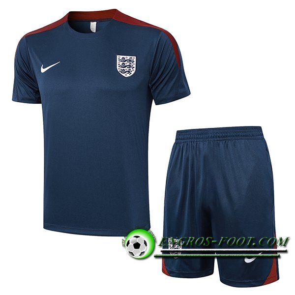 Ensemble Training T-Shirts + Shorts Angleterre Bleu Marine 2024/2025