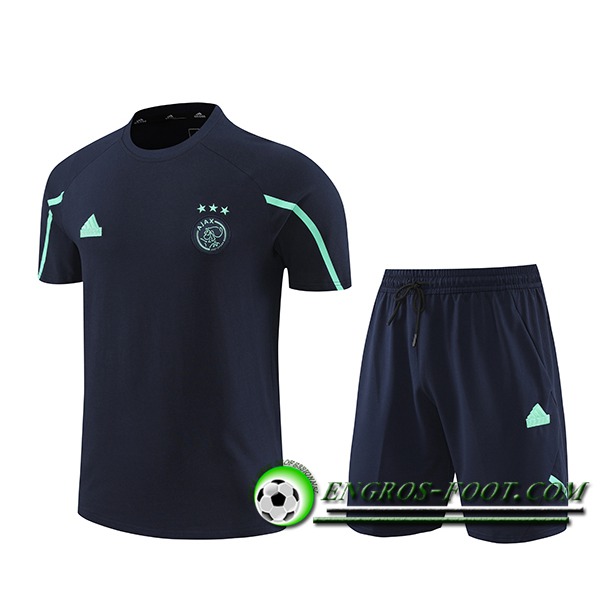 Ensemble Training T-Shirts + Shorts Ajax Noir/Vert 2024/2025