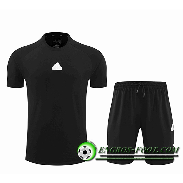 Ensemble Training T-Shirts + Shorts Adidas Noir 2024/2025