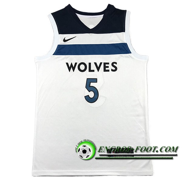 Maillot Minnesota Timberwolves (EDWARDS #5) 2024/25 Blanc/Noir/Bleu