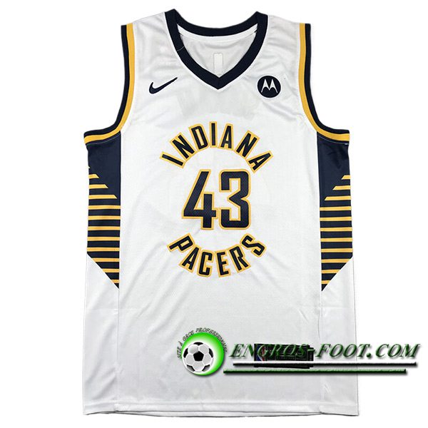 Maillot Indiana Pacers (SIAKAM #43) 2024/25 Blanc/Noir/Jaune