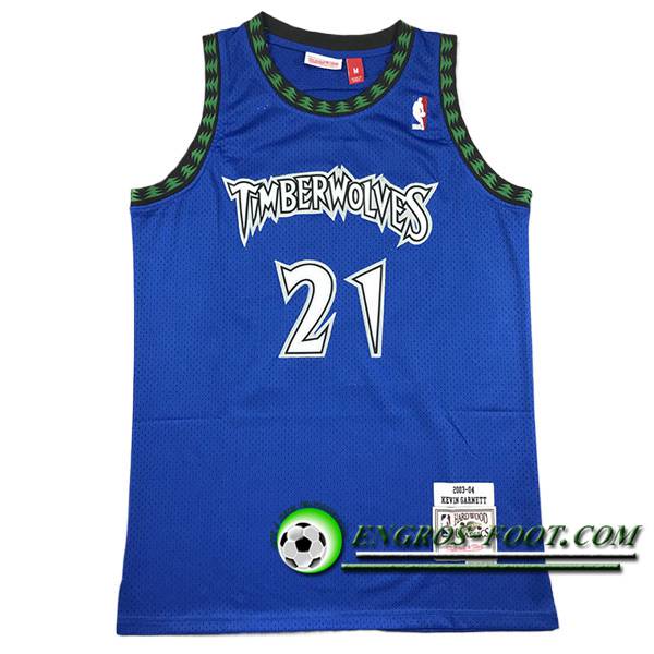 Maillot Minnesota Timberwolves (GARNETT #21) 2024/25 Bleu/Blanc/Noir/Vert