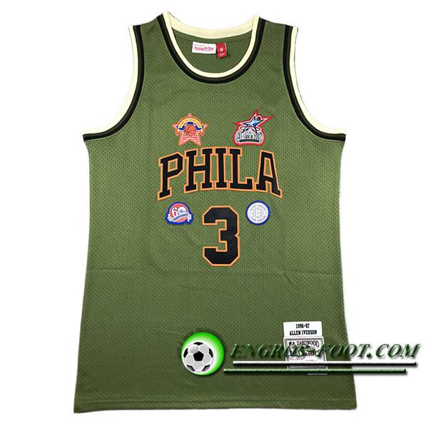 Maillot Philadelphia 76ers (IVERSON #3) 2024/25 Vert/Noir