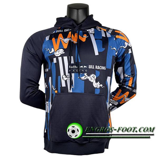 Sweatshirt Capuche F1 RedBull Racing Team Noir/Bleu/Orange 2024