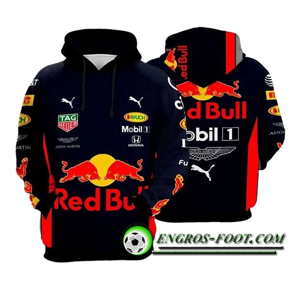 Sweatshirt Capuche F1 RedBull Racing Team Noir/Rouge 2024