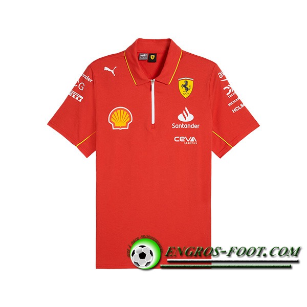Polo F1 Scuderia Ferrari Team Rouge/Noir/Jaune 2024